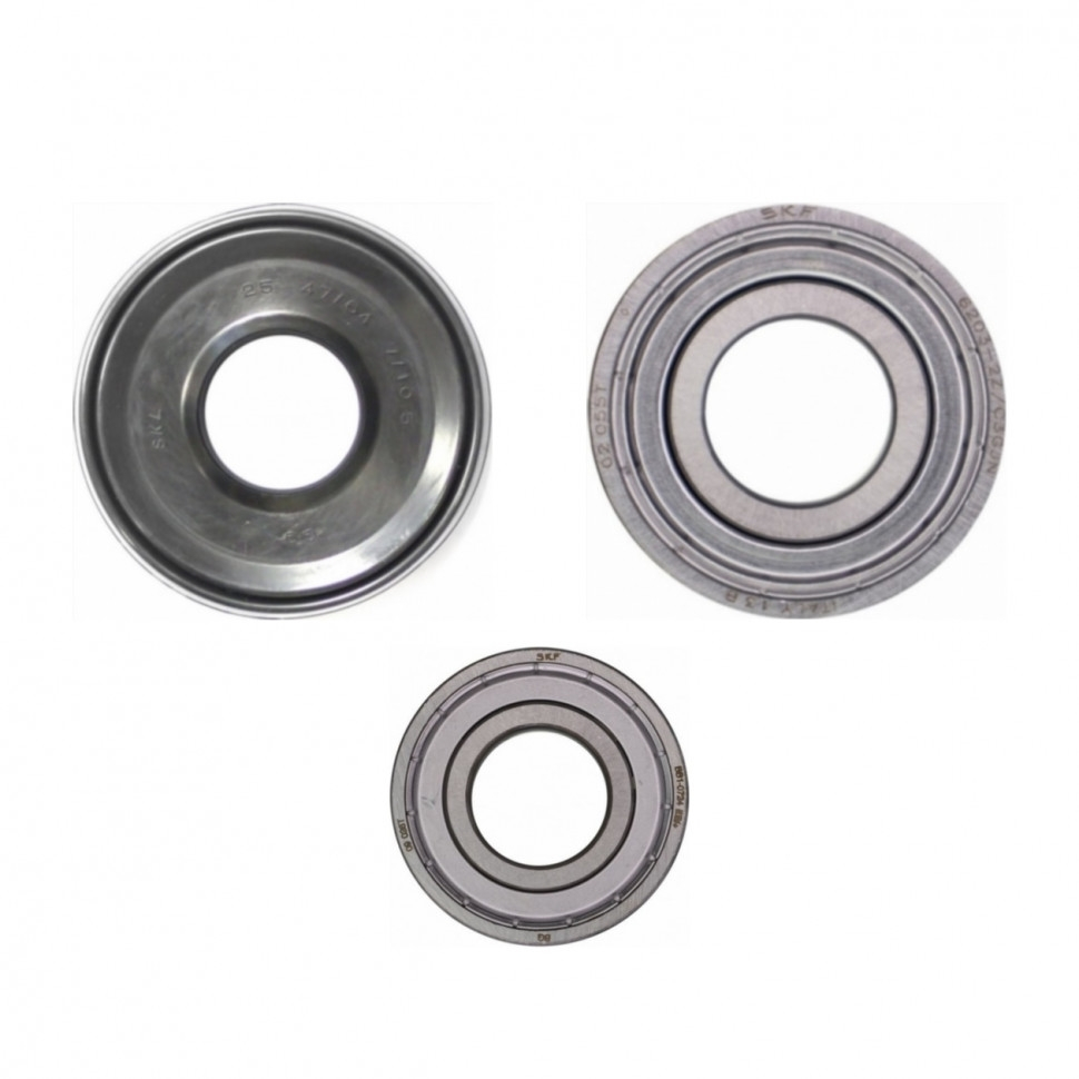 Подшипники Indesit, Ariston комплект 2 шт. + сальник 25х47/64х7/10.5 мм, 11110050 Подшипники Indesit, Ariston комплект 2 шт. + сальник 25х47/64х7/10.5 мм, 11110050