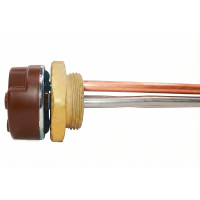 Комплект ТЭН для чугунной батареи отопления (радиатора) 2 кВт,нерж, D42, G1 1/4", L361мм, 220V, с терморегулятором, ИТАТЭН, 24069К