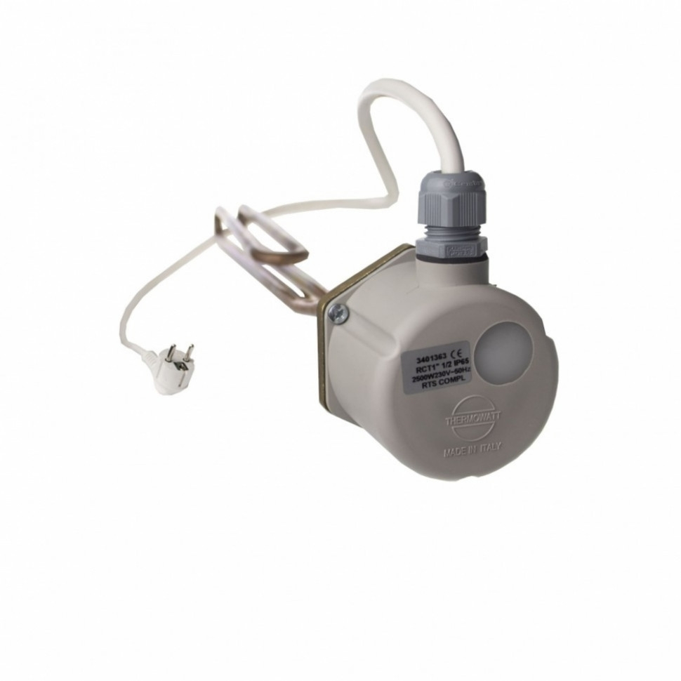 Комплект ТЭН 2,5 кВт (2500 Вт) RCT для Nibe, Baxi, Termica  резьбовой G1 1/2" + стержневой термостат + индикаторная лампа + крышка + сетевой шнур, 3401363 Комплект ТЭН 2,5 кВт (2500 Вт) RCT для Nibe, Baxi, Termica  резьбовой G1 1/2" + стержневой термостат + индикаторная лампа + крышка + сетевой шнур, 3401363