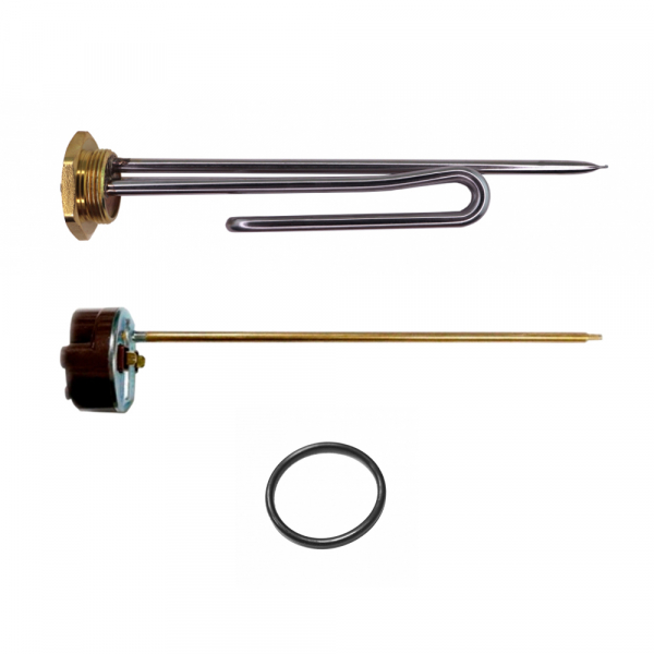 ТЭН 2,0кВт (2000Вт) RCT, резьбовой 42 мм для Ariston, De Luxe, Real, Thermex, под анод М6 + термостат + прокладка, P40320