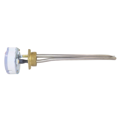 Комплект ТЭН для алюминиевого радиатора (батареи отопления) 300 Вт, левая резьба, нерж, D33, G1", L200мм, 220V + терморегулятор, Р03ТЛ