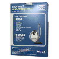 Комплект мешков ML-02 для пылесосов Miele, Hoover, с микрофильтром, v1041 Комплект мешков ML-02 для пылесосов Miele, Hoover, с микрофильтром, v1041