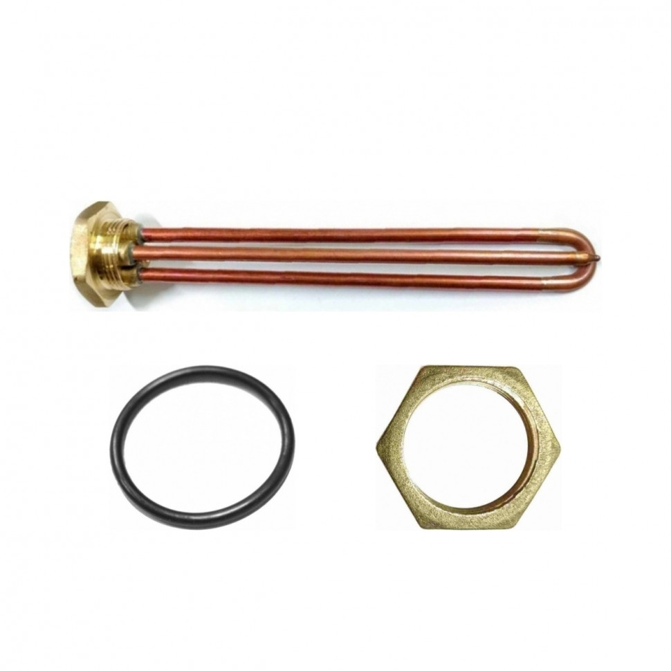 Комплект ТЭН 2 кВт (2000 Вт) RDT, резьбовой 42 мм для Ariston, De Luxe, Real, Thermex, под анод М6 + прокладка + контргайка, 282014K Комплект ТЭН 2 кВт (2000 Вт) RDT, резьбовой 42 мм для Ariston, De Luxe, Real, Thermex, под анод М6 + прокладка + контргайка, 282014K