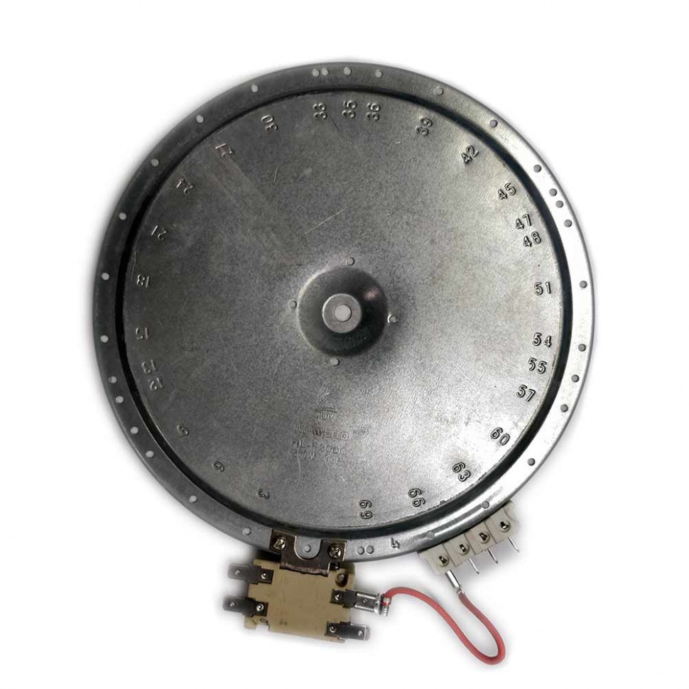 Конфорка для стеклокерамической плиты Whirlpool, Ariston, Indesit, Gefest 1800Вт, 200мм, 920018