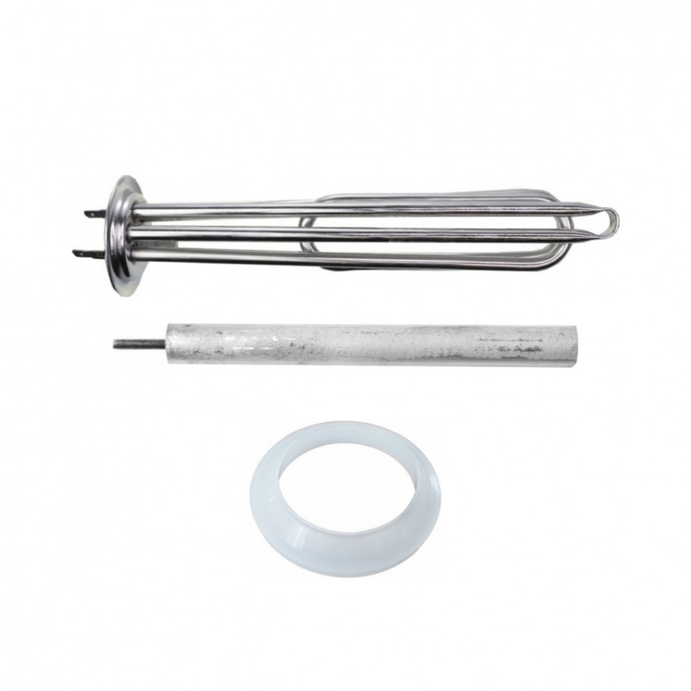 Комплект ТЭН 1,5 кВт (1500 Вт) RF для водонагревателя Polaris + прокладка + анод, П1502K